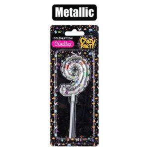 Birthday Candle Printed Metallic no-9