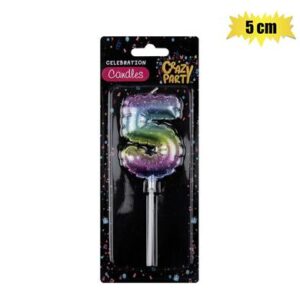Birthday Candle balloon-5 Rainbow 5cm