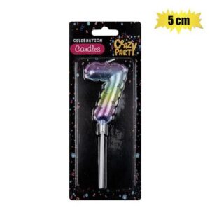 Birthday Candle balloon-7 Rainbow 5cm