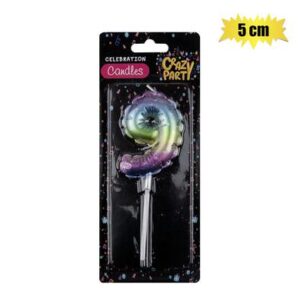 Birthday Candle balloon-9 Rainbow 5cm