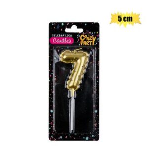 Birthday Candle Balloon Number 7-gold 5cm