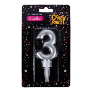 Birthday Candle Large Foil number-3