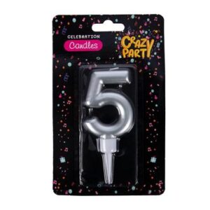Birthday Candle Large Foil number-5