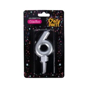 Birthday Candle Large Foil number-6