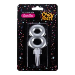 Birthday Candle Large Foil number-8