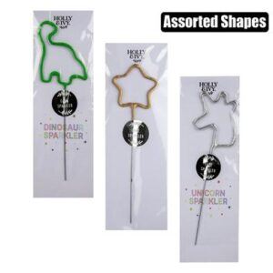Holly & Ivy Birthday Candle Sparkles Shapes – Assorted