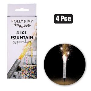 Holly & Ivy Birthday Candle Sparkles Ice Fountain 4