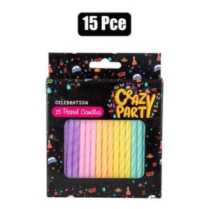 Birthday Candle Pastel 15-piece