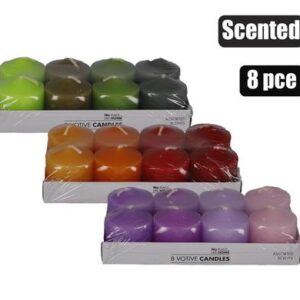 Candle Votive 3.5cm 8-piece Rainbow Scented