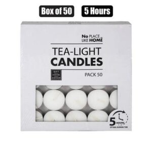 Candle Tea-light White 3.5cm box-50