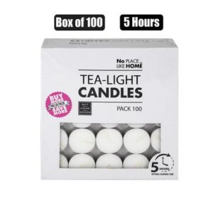 Candle Tea-light White 3.5cm box-100