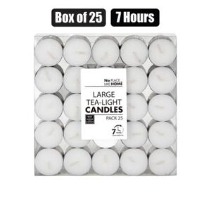 Candle Tea-light White 3.5cm Xlrg box-25
