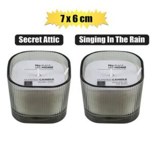 Candle in Glass Grey 7 x 6.5cm Scented