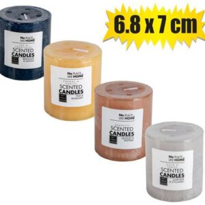Candle Pillar Round 6.8 x 7 Revive Assorted