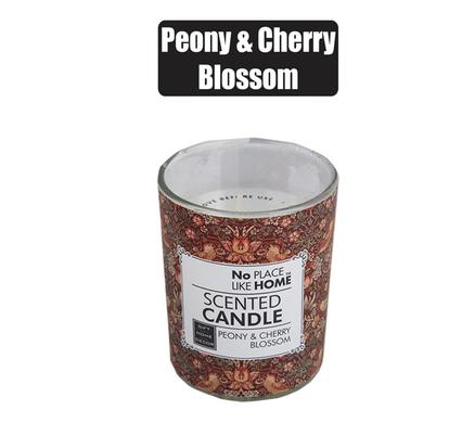 Candle in Glass Bottle Rev Floral
