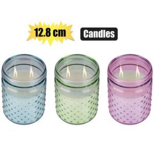 Candle in Glass 12.8cm Assorted