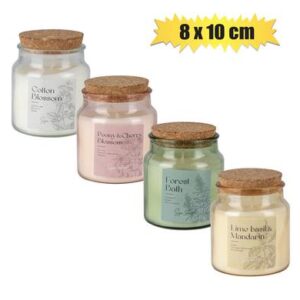 Candle in Glass Cork Lid 8 x 10cm