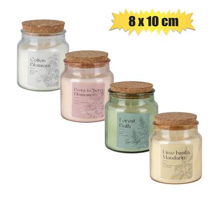 Candle in Glass Cork Lid 8 x 10cm
