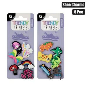 Trendy Trinkets Shoe Charms 6-piece Assorted
