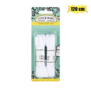 Stitch Worx Haberdashery Shoe Laces 120cm White