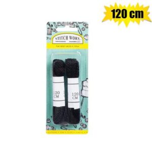 Stitch Worx Haberdashery Shoe Laces 120cm Black