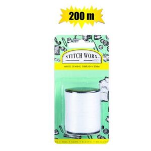 Stitch Worx Haberdashery Sewing Thread White 200m