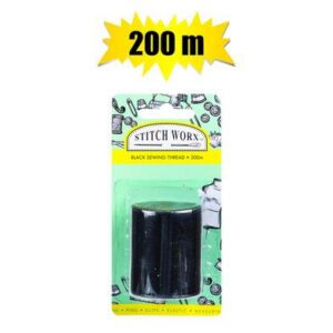 Stitch Worx Haberdashery Sewing Thread Black 200m