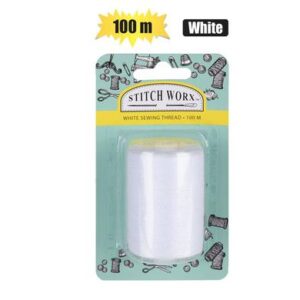 Stitch Worx Haberdashery Sewing Thread White 1000m