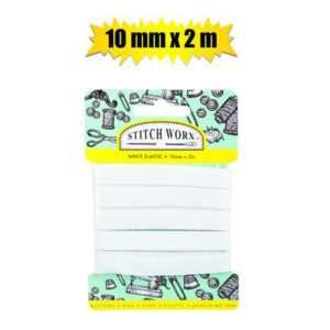 Stitch Worx Haberdashery Elastic 10mmx 2m White