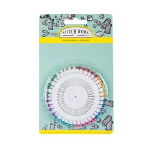 Stitch Worx Haberdashery Pins Wheel 40-piece Pearlised