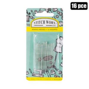 Stitch Worx Haberdashery Sewing Needles 16-piece Assorted