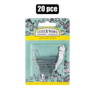 Stitch Worx Haberdashery Safety Pins 20-piece Assorted