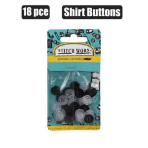 Stitch Worx Haberdashery Buttons Small 18 Pack