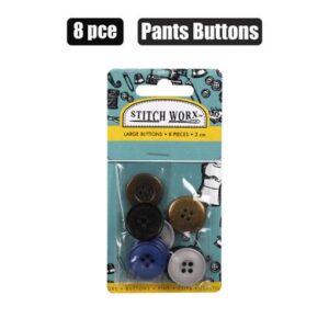 Stitch Worx Haberdashery Buttons Large 8 Pack