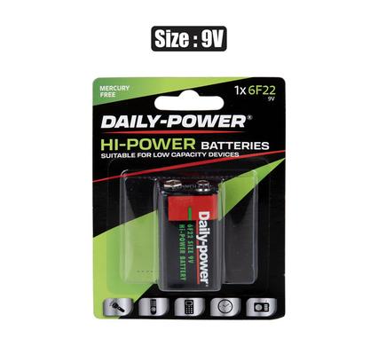 Daily Power Batteries Batteries H/power size:9volt/6f22 - 1-piece