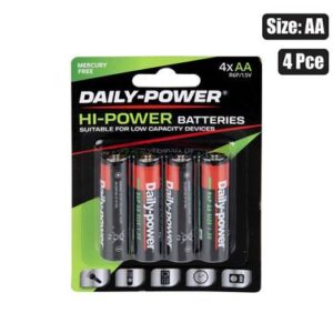 Daily Power Batteries Batteries H/power Size:aa / r6p 4-piece