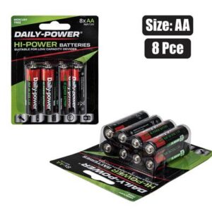 Daily Power Batteries Batteries H/power Size:aa / r6p 8-piece