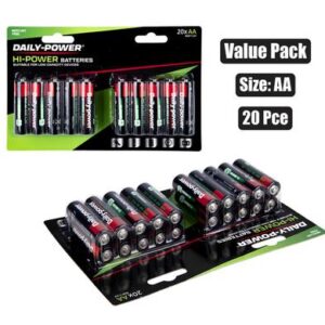 Daily Power Batteries Batteries H/power Size:aa / r6p 20-piece