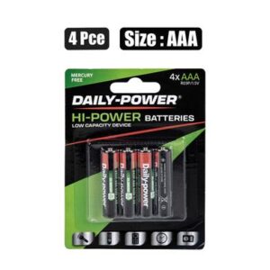 Daily Power Batteries Batteries H/power Size:aaa / r03p 4-piece