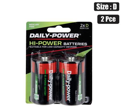 Daily Power Batteries Batteries H/power Size:d / r20p 2-piece