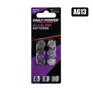 Daily Power Batteries Batteries Button ag-13 / Lr 44 card-of-6