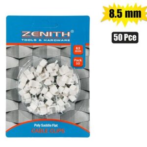 Zenith Electrical Cable-clips P/sadle Flat 8.5mm 50x Znth