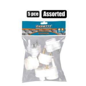 Zenith Electrical Plug Adapter Value Packs 5 Piece