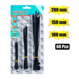 Cable-ties 100/150/200mm Black 60's Zenith
