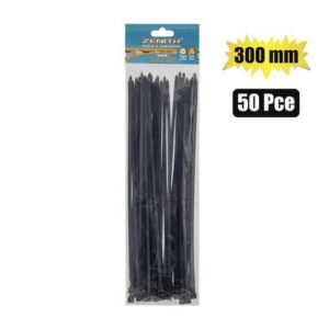 Cable-ties 4.8 x 300mm Black 50's Zenith