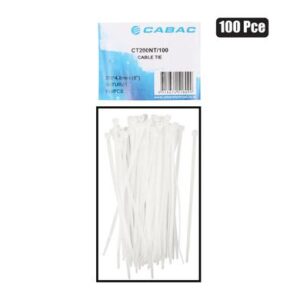 Cable-ties 4.8 x 200mm White 100's Bulk