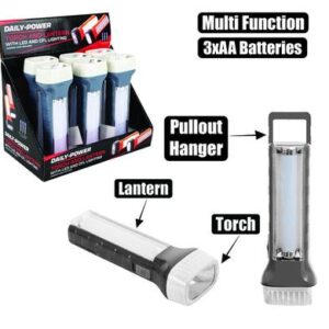 Daily Power Torches Torch Lantern LED Plastic Dual function(3xaa)