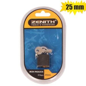 Padlock Zenith Iron 25mm Carded (Style 2)