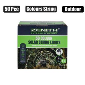 Roots & Shoots Solar Garden Light String Colours 50's