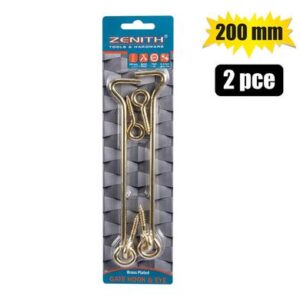 Gate-hook & Eye Brassed 200mm 2-piece Zenith